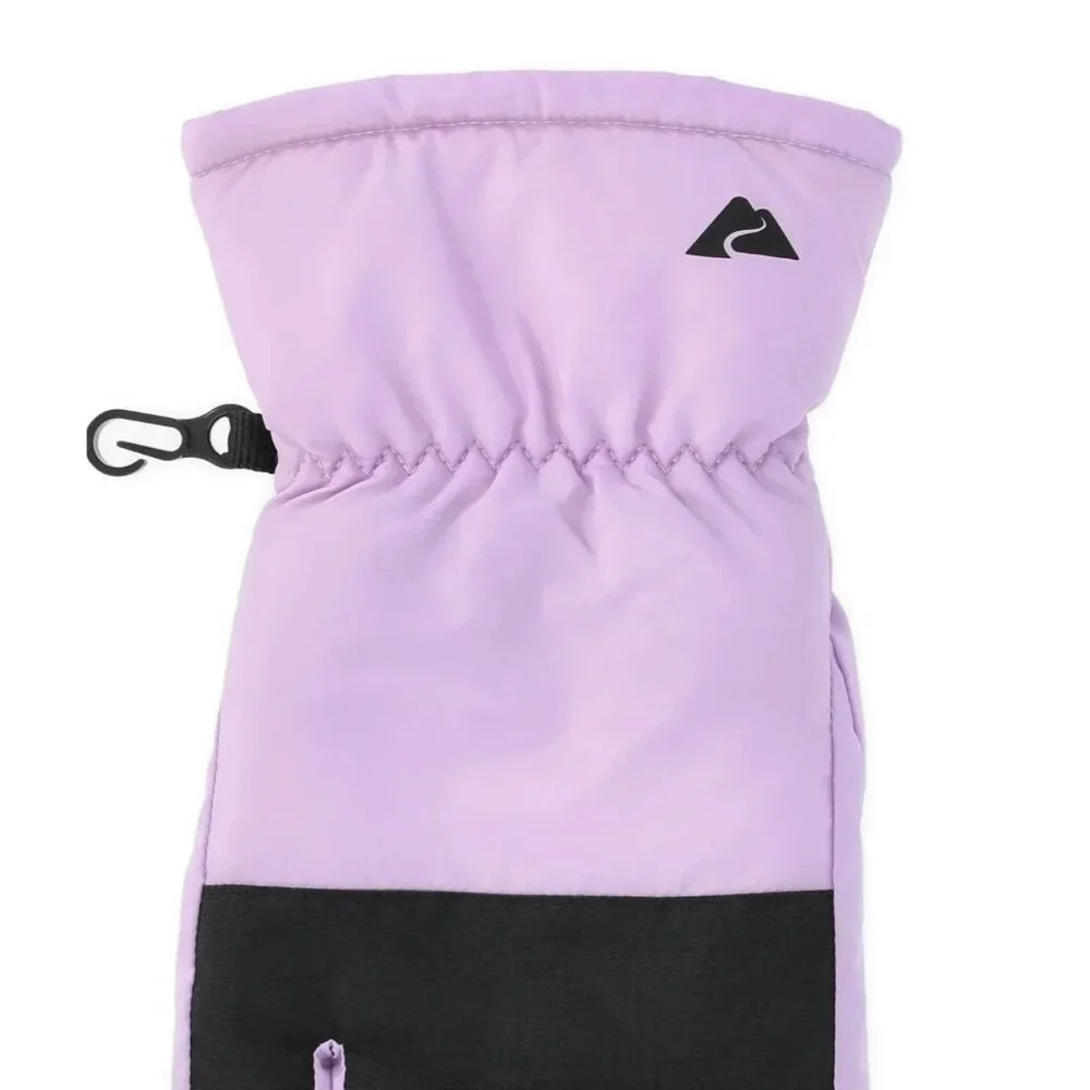 Ozark Trail Girls Gloves Water Resistant SIZE S-M Purple Black Ski NEW